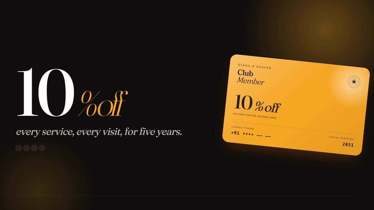 10% off, every visit, for five years.